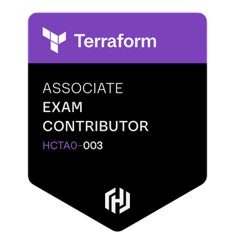 HashiCorp HashiCorp Certified: Terraform Associate badge