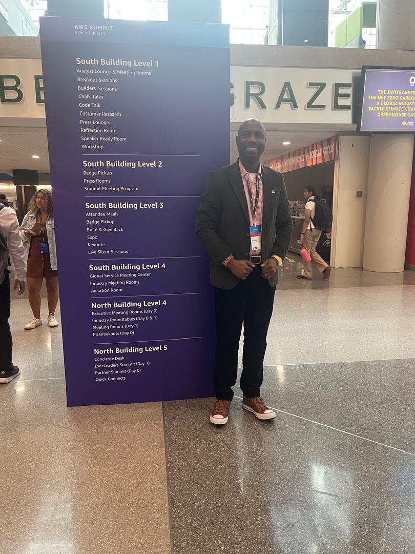 Felix at AWS Summit venue directory